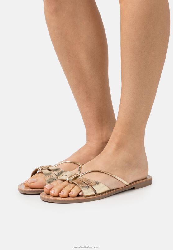 Z62T1880 Women Anna Field Mules Gold