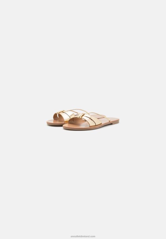 Z62T1880 Women Anna Field Mules Gold