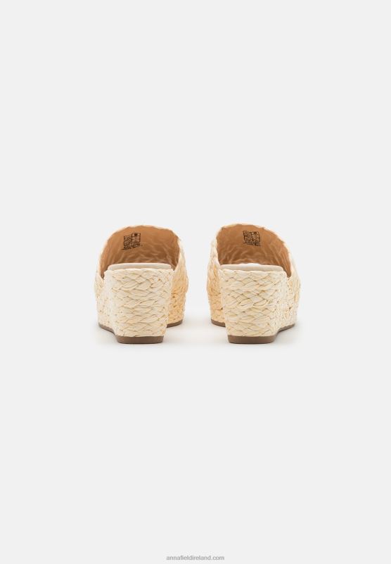 Z62T1883 Women Anna Field Heeled Mules Beige