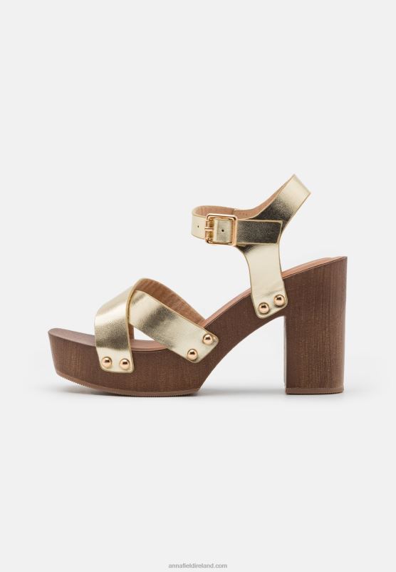 Z62T1887 Women Anna Field Clogs Gold