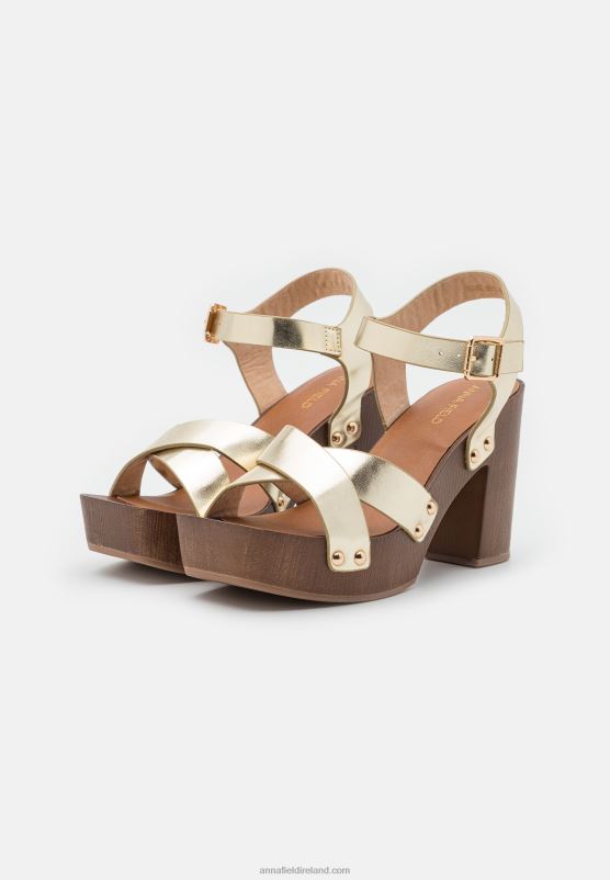 Z62T1887 Women Anna Field Clogs Gold