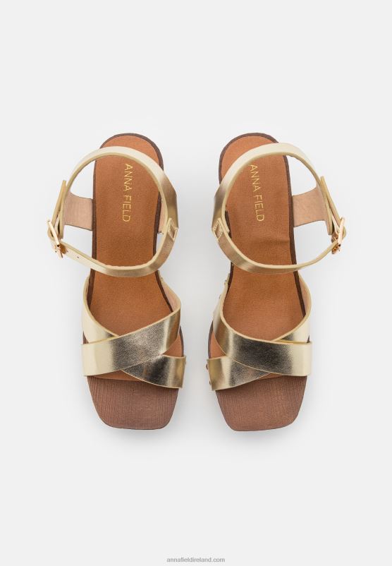 Z62T1887 Women Anna Field Clogs Gold