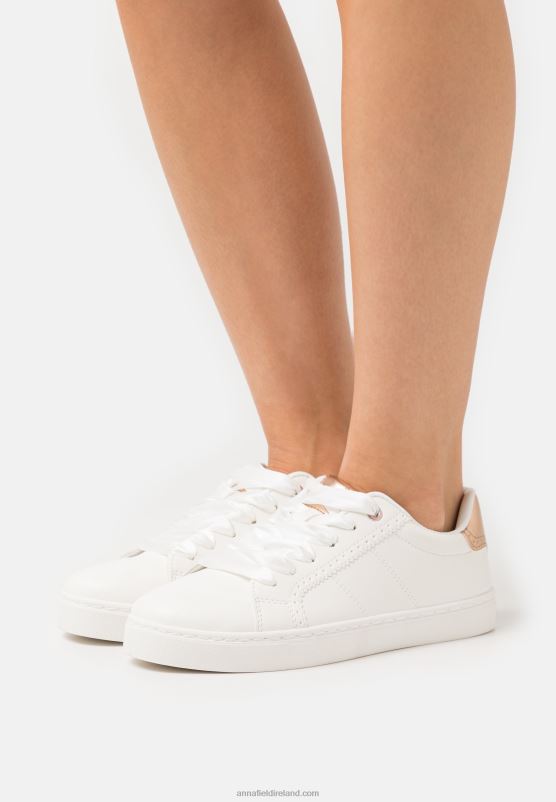 Z62T1178 Women Anna Field Trainers White/Rose Gold-Coloured