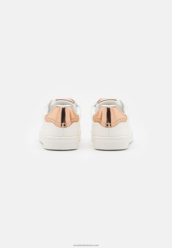 Z62T1178 Women Anna Field Trainers White/Rose Gold-Coloured