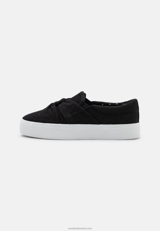 Z62T1179 Women Anna Field Slip-Ons Black