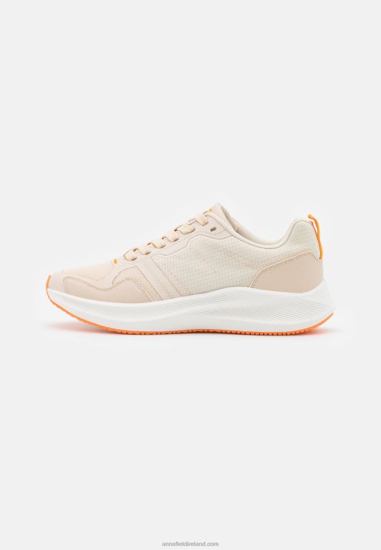 Z62T1184 Women Anna Field Trainers Beige/Orange