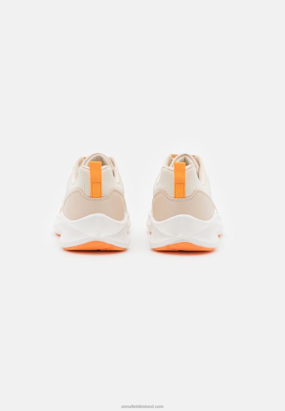 Z62T1184 Women Anna Field Trainers Beige/Orange