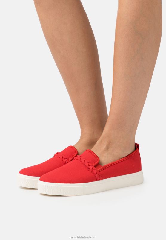 Z62T1197 Women Anna Field Slip-Ons Red