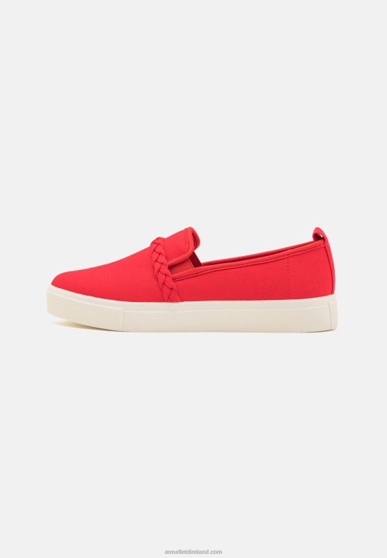 Z62T1197 Women Anna Field Slip-Ons Red