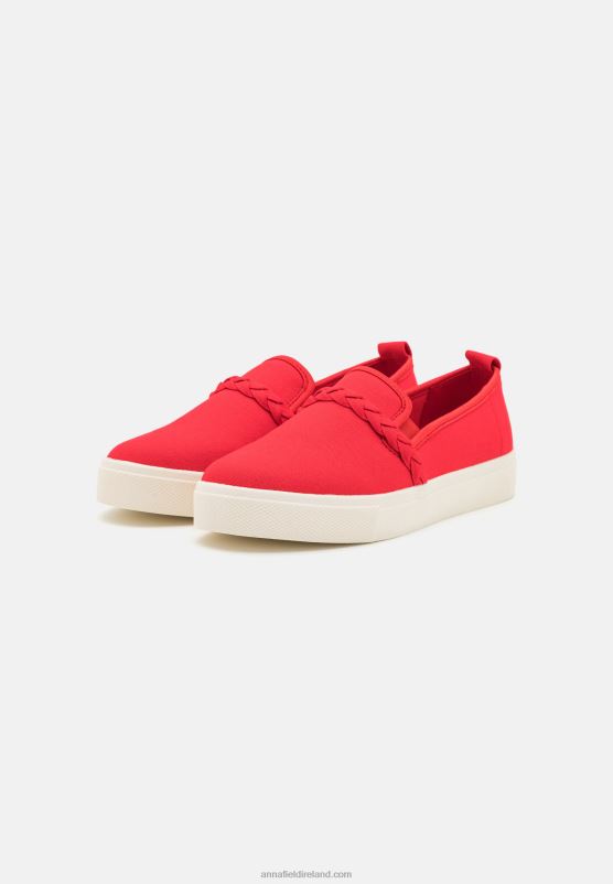 Z62T1197 Women Anna Field Slip-Ons Red
