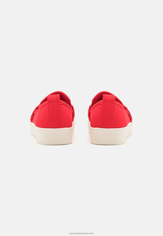 Z62T1197 Women Anna Field Slip-Ons Red