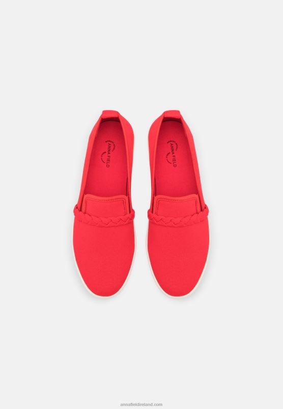 Z62T1197 Women Anna Field Slip-Ons Red