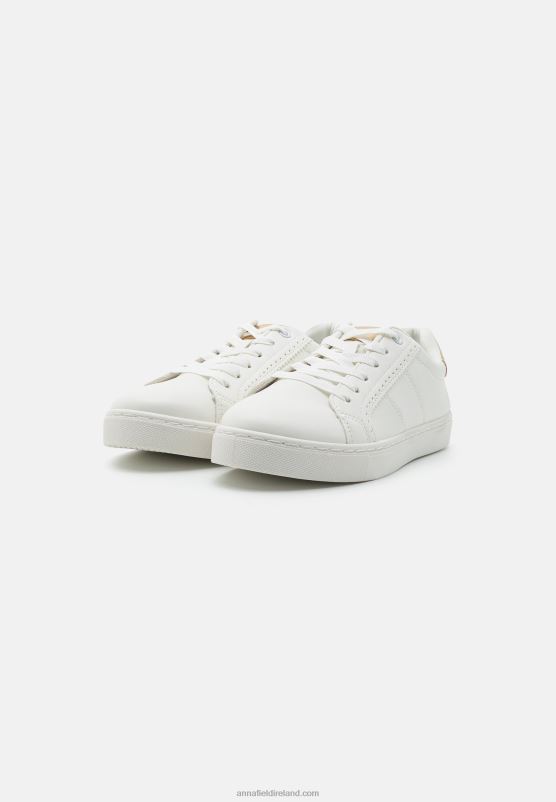 Z62T1204 Women Anna Field Trainers White/Gold