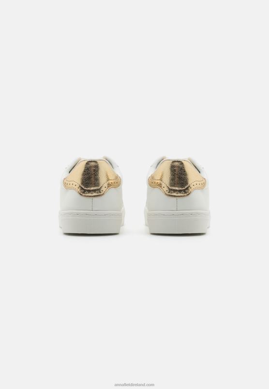 Z62T1204 Women Anna Field Trainers White/Gold