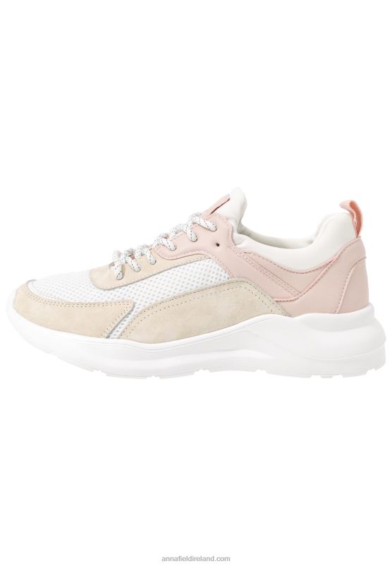 Z62T1219 Women Anna Field Leather Trainers White