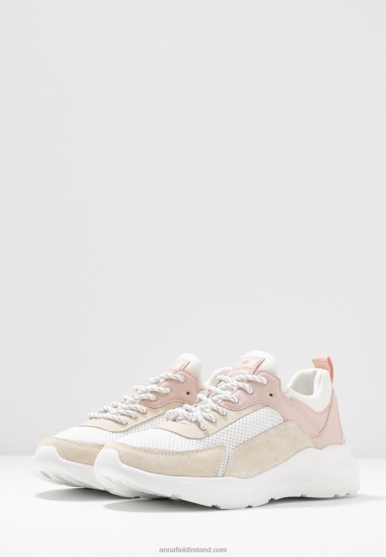 Z62T1219 Women Anna Field Leather Trainers White