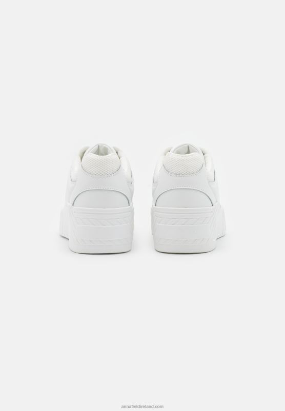 Z62T1224 Women Anna Field Leather Trainers White