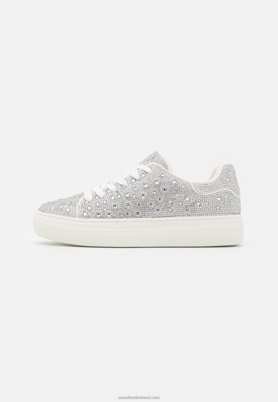 Z62T1225 Women Anna Field Trainers Silver