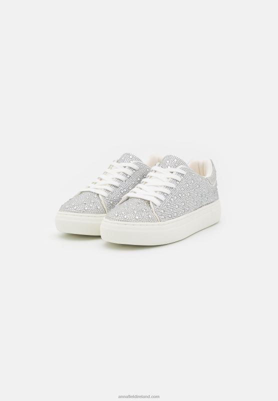 Z62T1225 Women Anna Field Trainers Silver