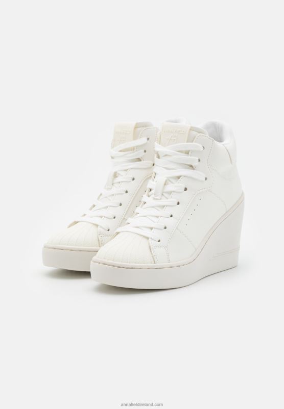 Z62T1229 Women Anna Field High-Top Trainers White
