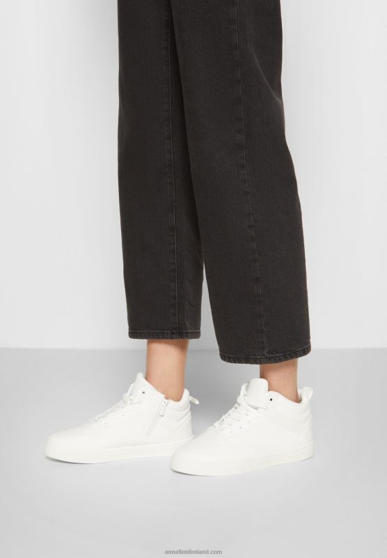 Z62T1233 Women Anna Field High-Top Trainers White
