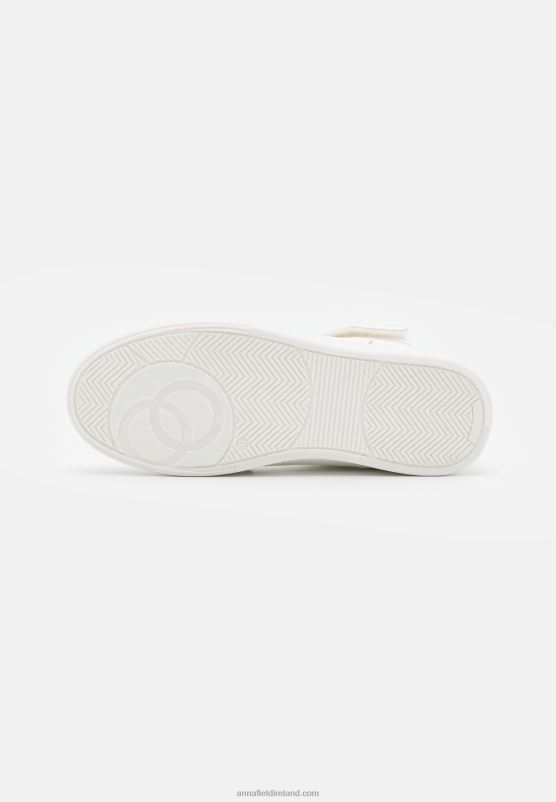 Z62T1234 Women Anna Field High-Top Trainers White/Gold