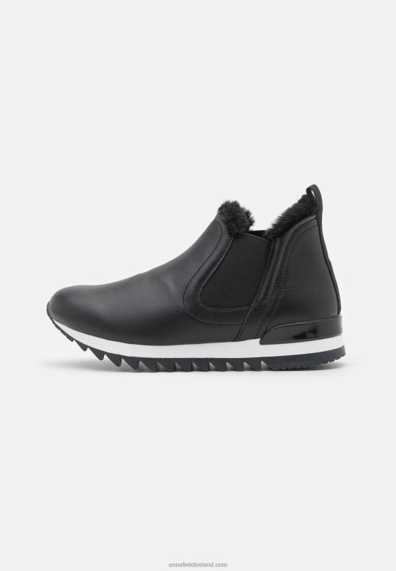 Z62T1235 Women Anna Field High-Top Trainers Black
