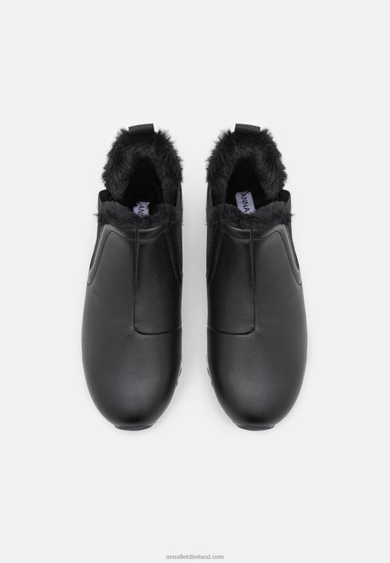 Z62T1235 Women Anna Field High-Top Trainers Black