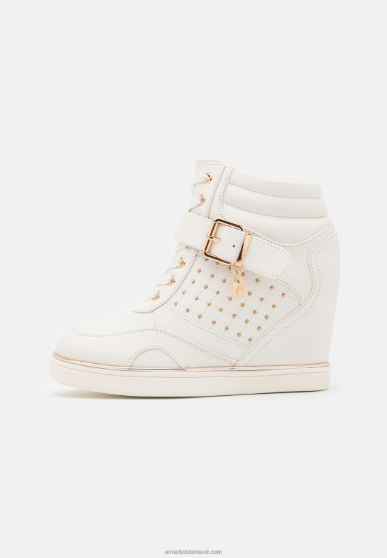 Z62T1239 Women Anna Field High-Top Trainers White