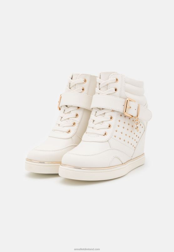 Z62T1239 Women Anna Field High-Top Trainers White