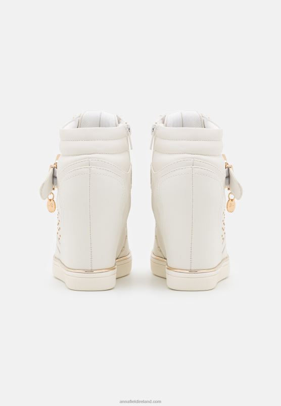 Z62T1239 Women Anna Field High-Top Trainers White