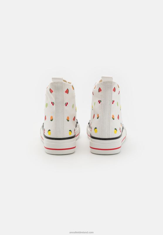 Z62T1240 Women Anna Field High-Top Trainers White